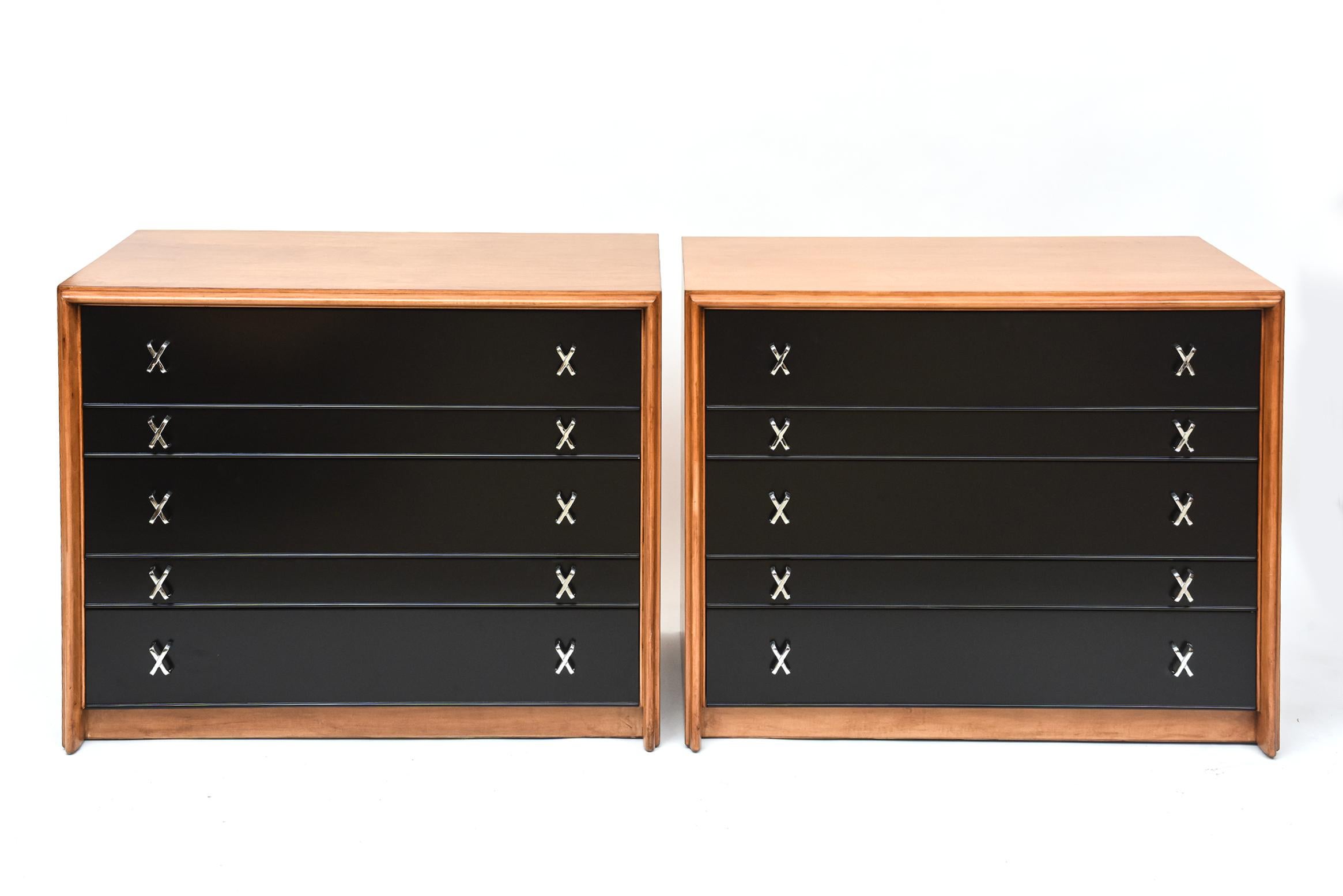 Mid-Century Modern 1950s Bachelor Chests by Paul Frankl for John Stuart - Two Available For Sale