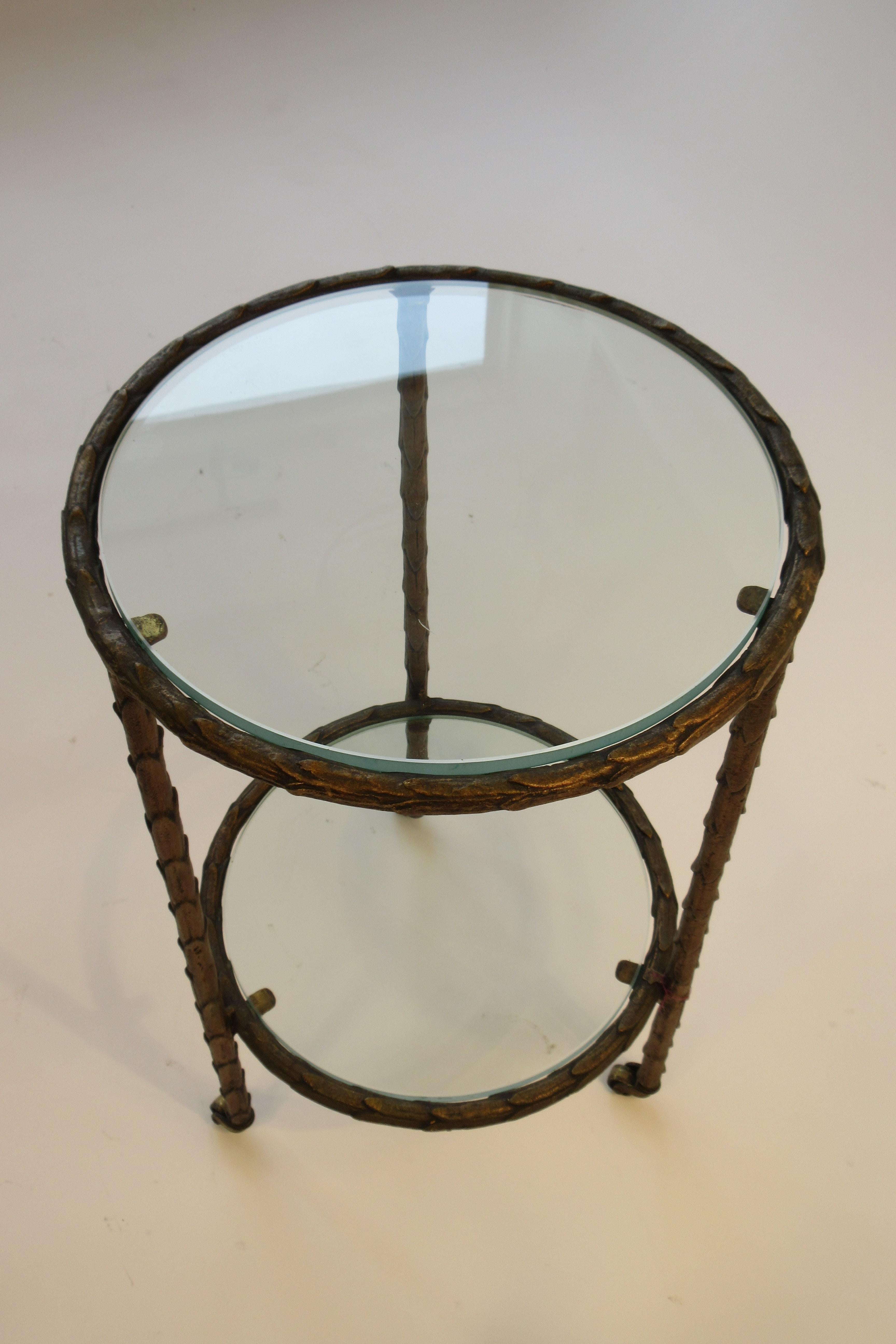 1950s Baguès Bronze Circular Nesting Tables 3