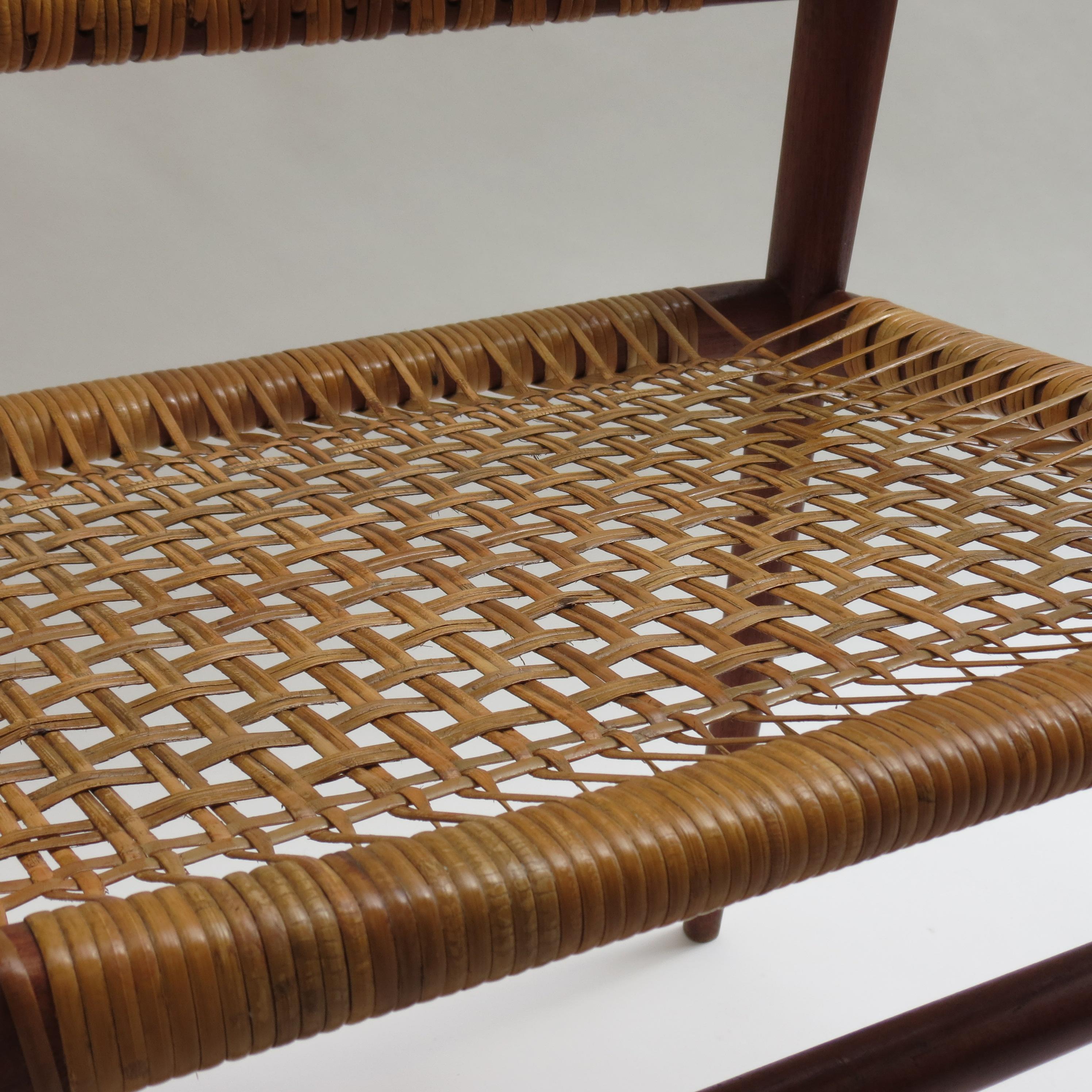 1950s Bambi Teak and Cane Dining Chair by Rolf Rastad and Adolf Relling Norway 4