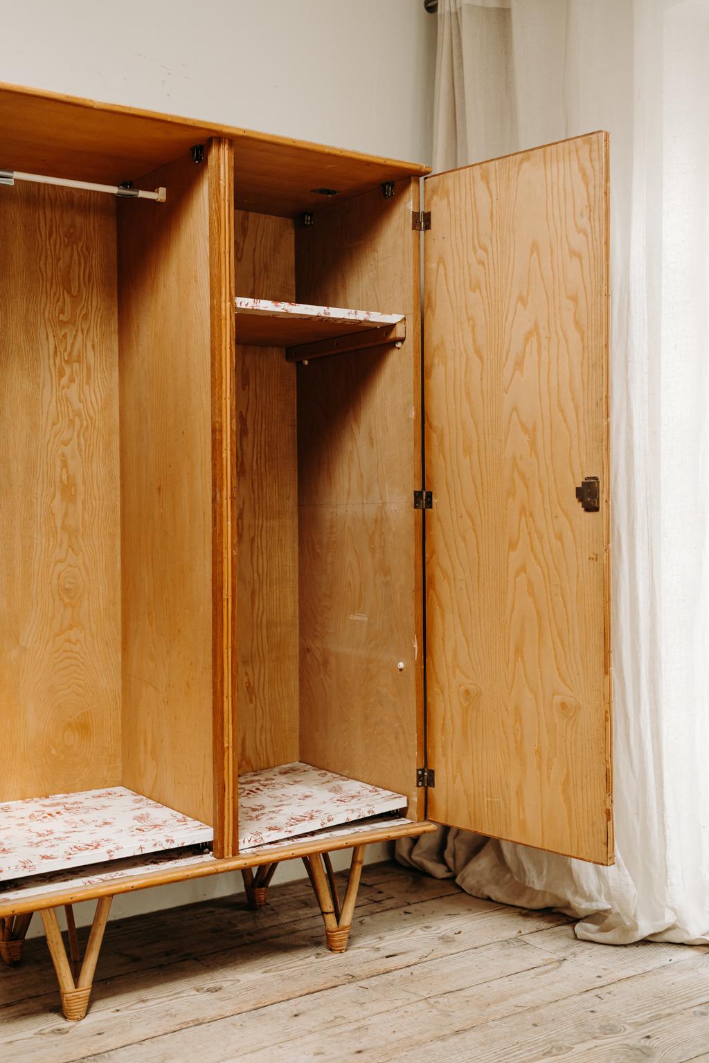 1950's Bamboo Cabinet/Wardrobe 7
