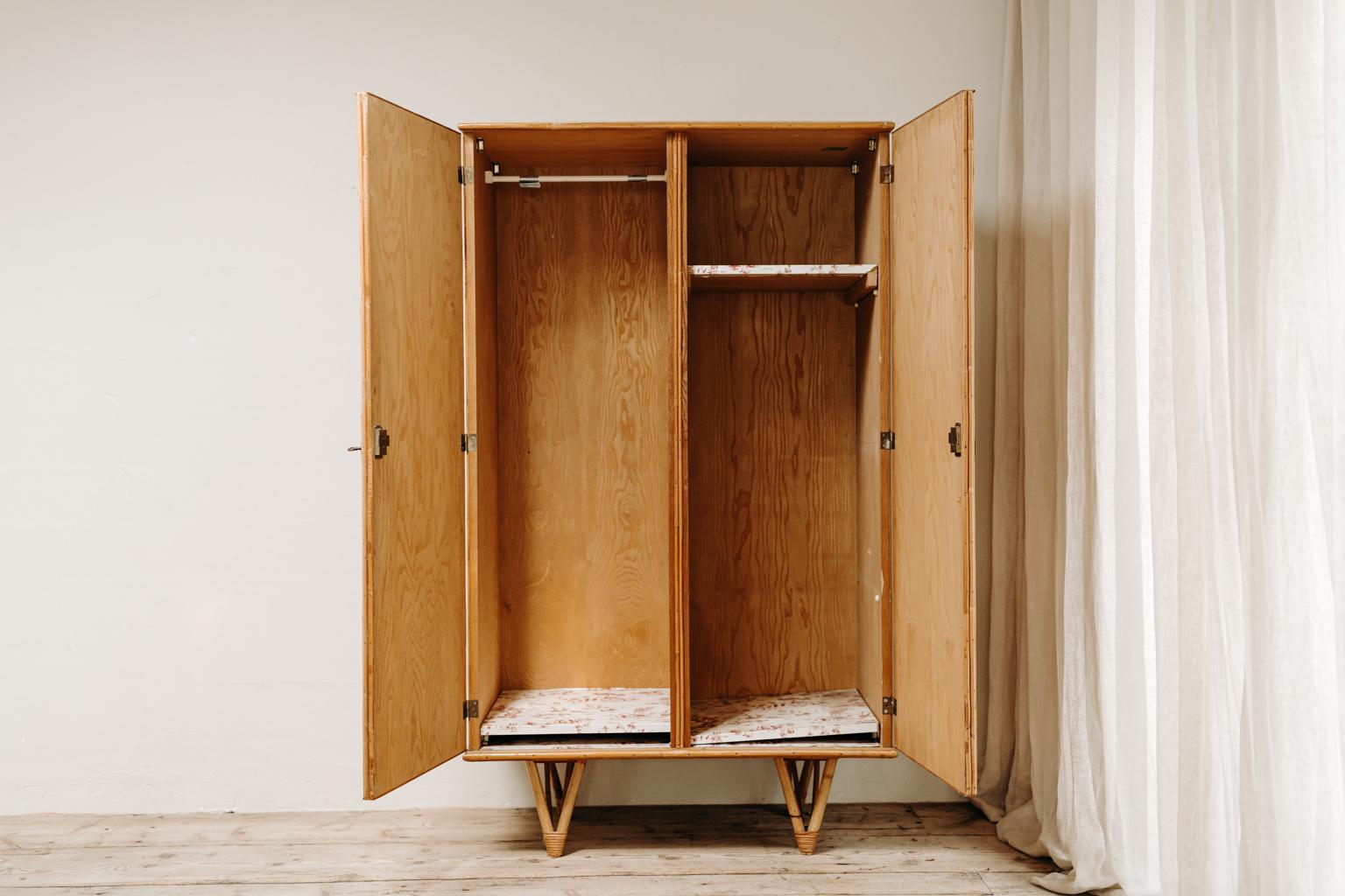 1950's Bamboo Cabinet/Wardrobe 8