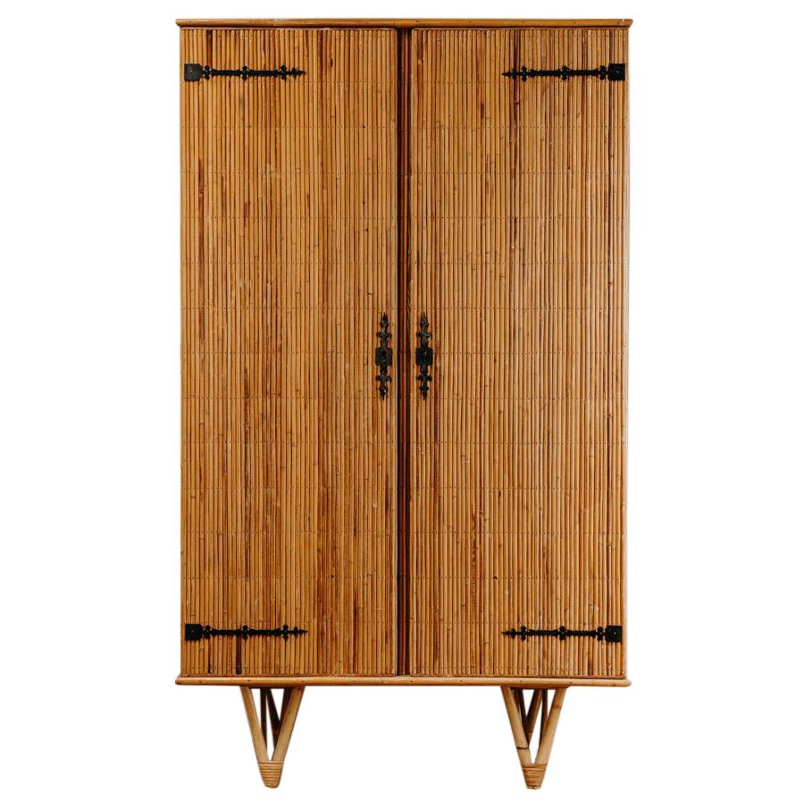 1950's Bamboo Cabinet/Wardrobe
