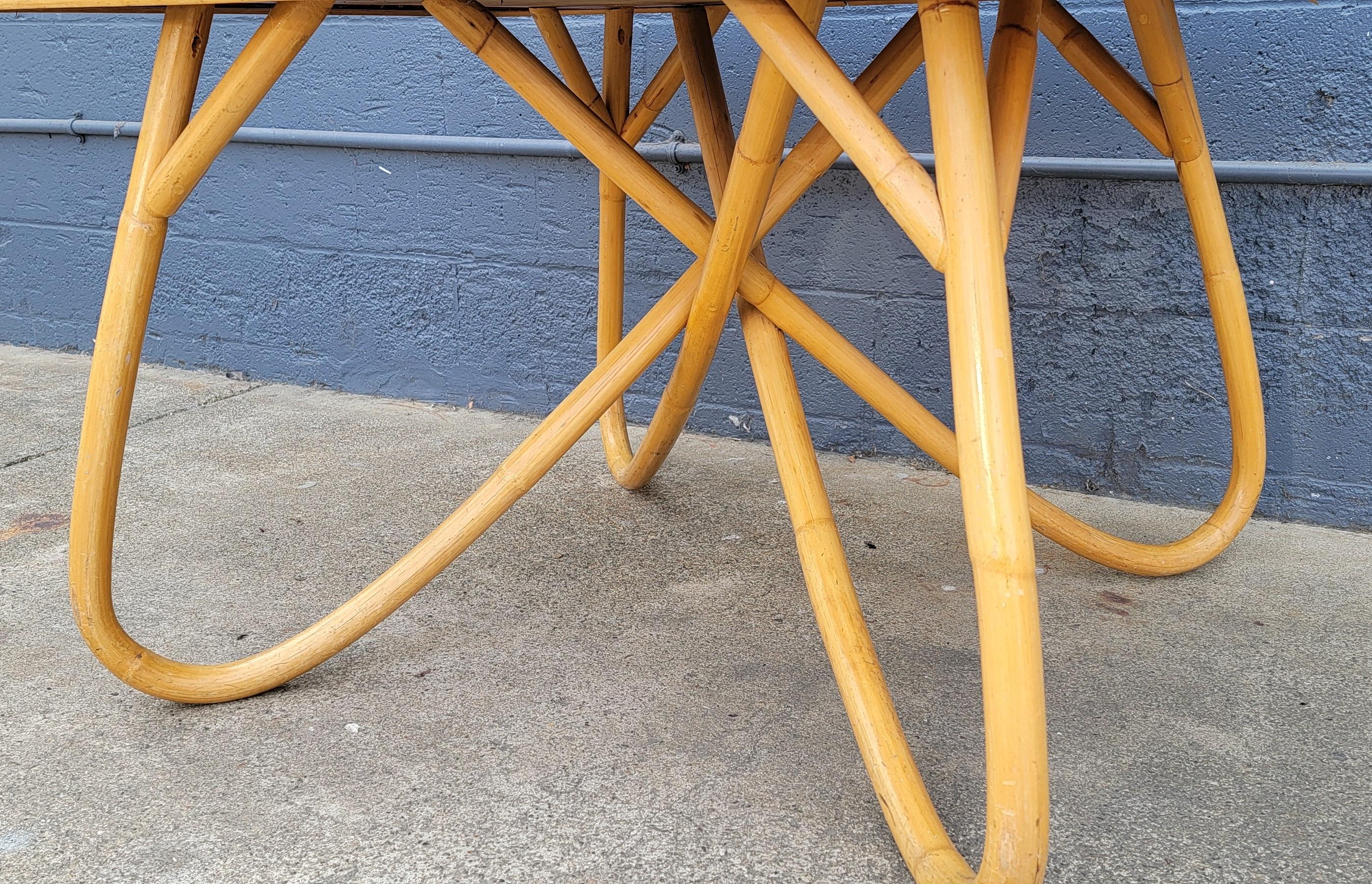 1950's Bamboo Dining Table In Good Condition In Fulton, CA