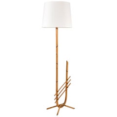 1950s Bamboo Floor Lamp