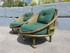 1950s Bamboo Lounge Chairs