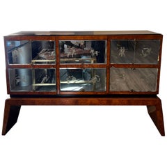 Mobile bar anni '50 Zodiac Signs Porte e Interni a specchio