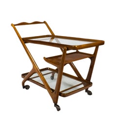 1950s Bar Cart by Cesare Lacca for Cassina, Cherrywood, Italy