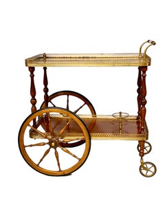 1950s Bar Cart or Drinks Serving Trolley