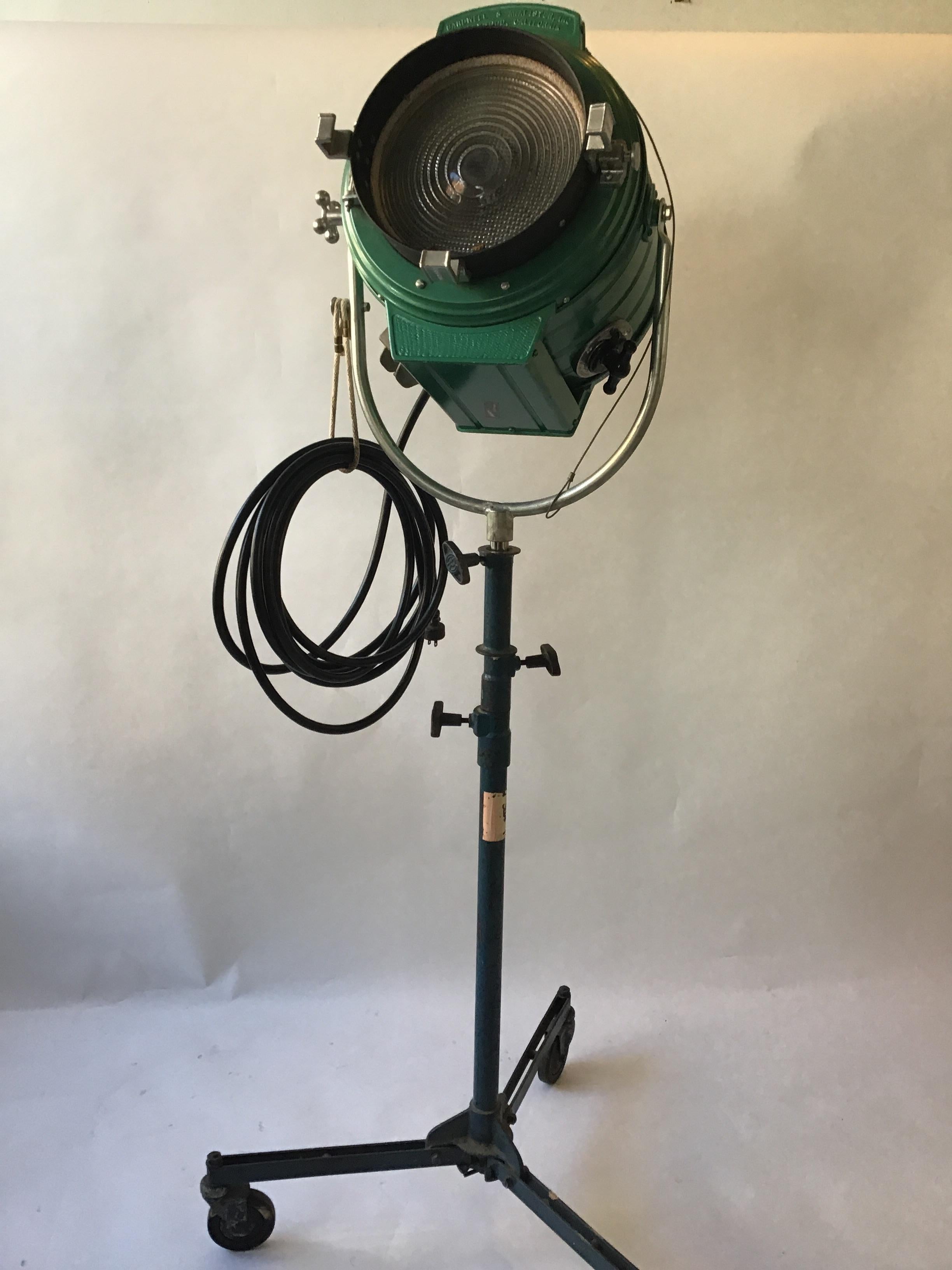 1950s Bardwell and McAlister junior spotlight. Adjustable. Needs rewiring.