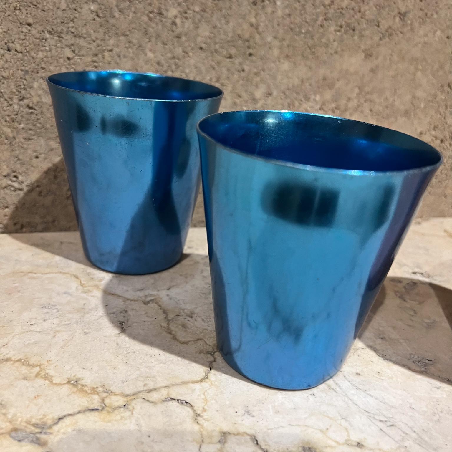 Mid-Century Modern 1950s Bascal 6 Colorful Tumblers Camping Road Trip Italy For Sale