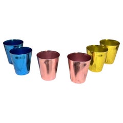 1950s Bascal 6 Colorful Tumblers Camping Road Trip Italy