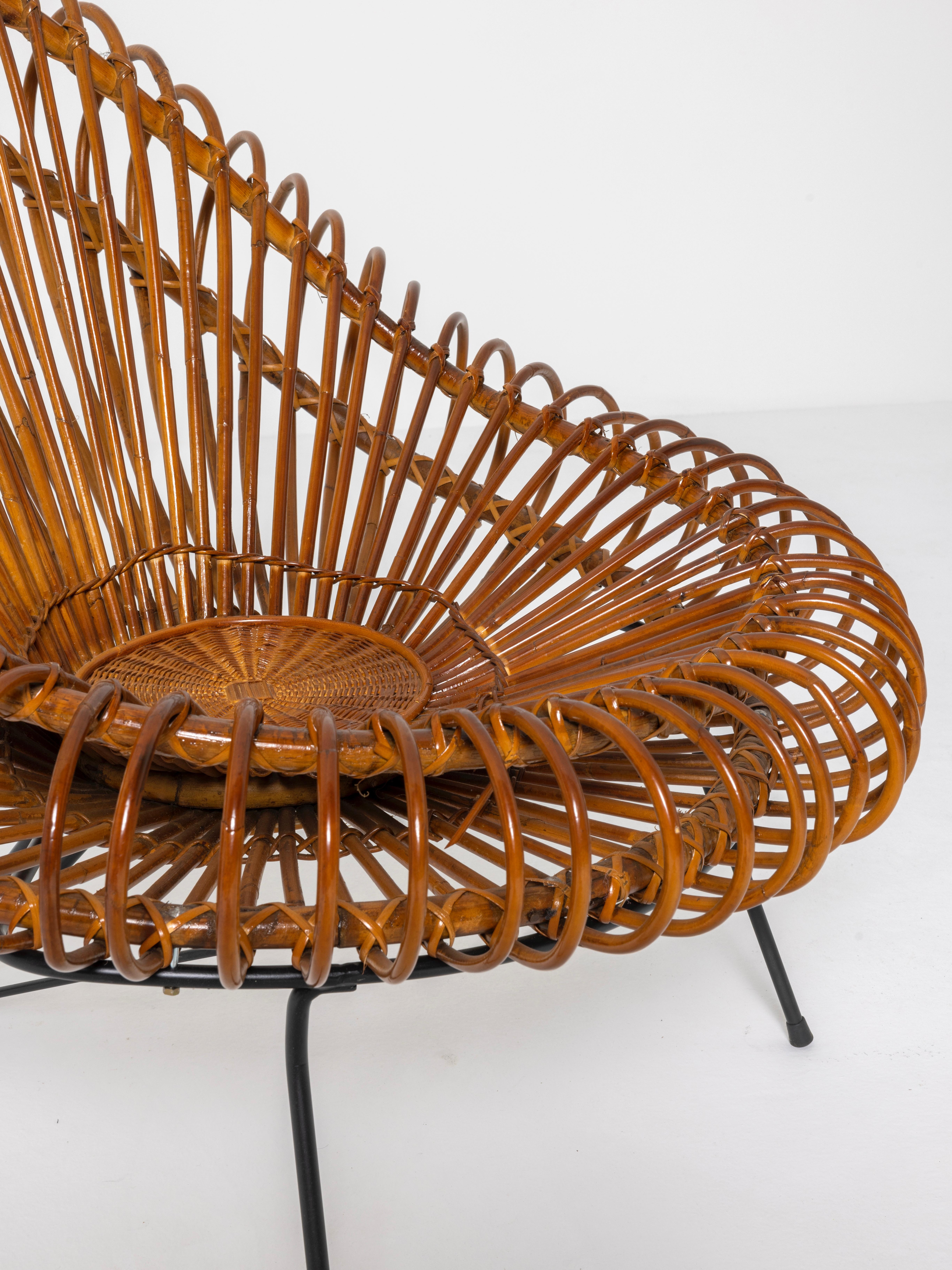 20th Century 1950's Basketware Lounge Chairs by Janine Abraham & Dirk Jan Rol For Sale