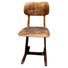 Silla de trineo alemana Casala de los años 50 estilo Bauhaus Karl Nothelfer Prouve