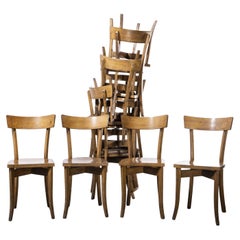 1950's Baumann Bentwood Bistro Dining Chair, Cross Frame, Set of Twelve