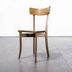 1950's Baumann Bentwood Bistro Dining Chair, Cross Frame, Set of Twenty Four