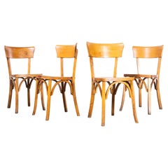 Used 1950's Baumann Bentwood Bistro Dining Chair - Deep Back - Set Of Four