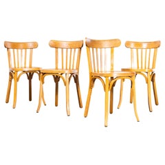 Retro 1950's Baumann Bentwood Bistro Dining Chair - Honey - Set O Four