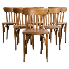 1950's Baumann Bentwood Bistro Dining Chair, Honey, Set of Six