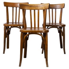 1950's Baumann Bentwood Bistro Dining Chair, Model 3, Set of Three