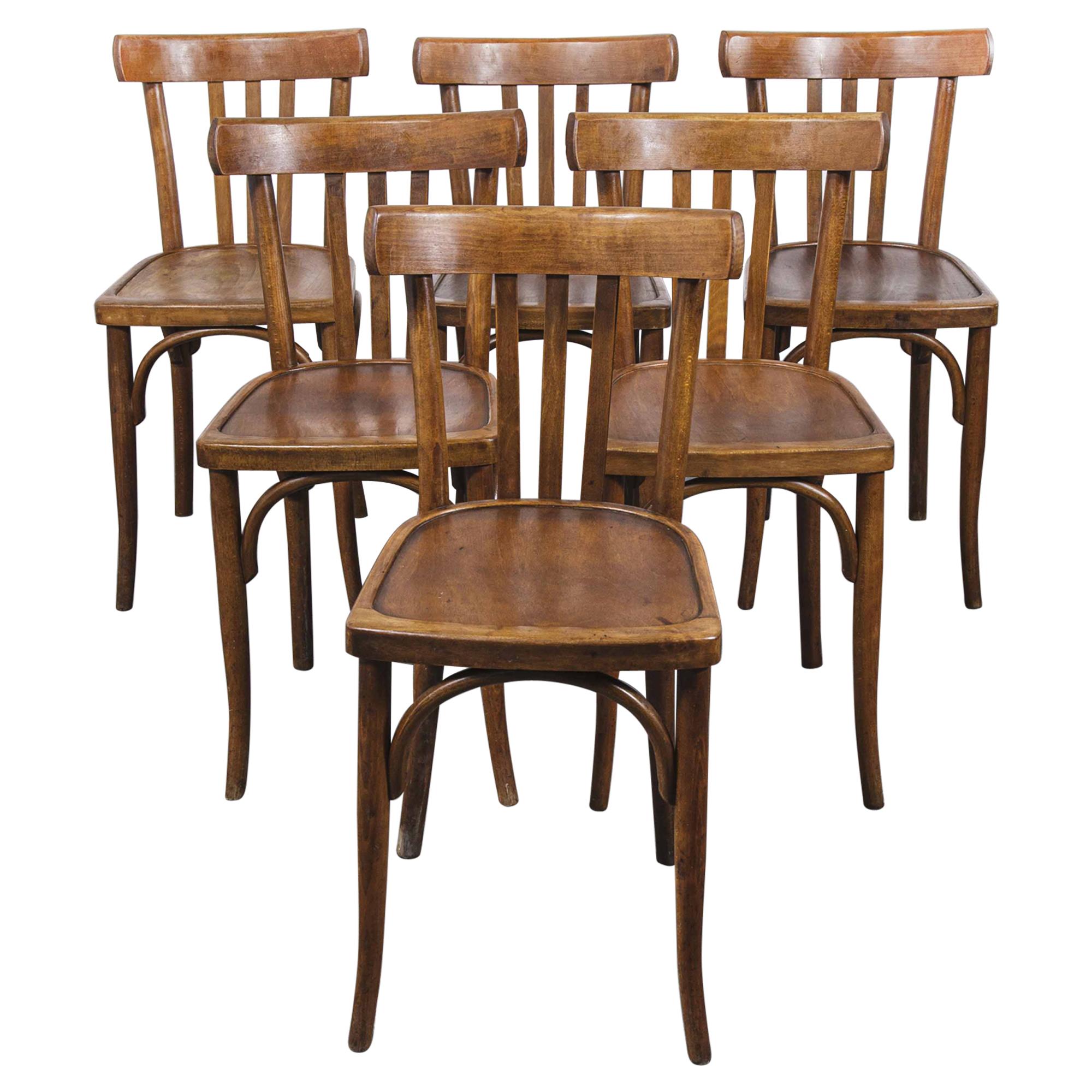 1950s Baumann Bentwood Bistro Dining Chair, Model 4, Set of Six at 1stDibs