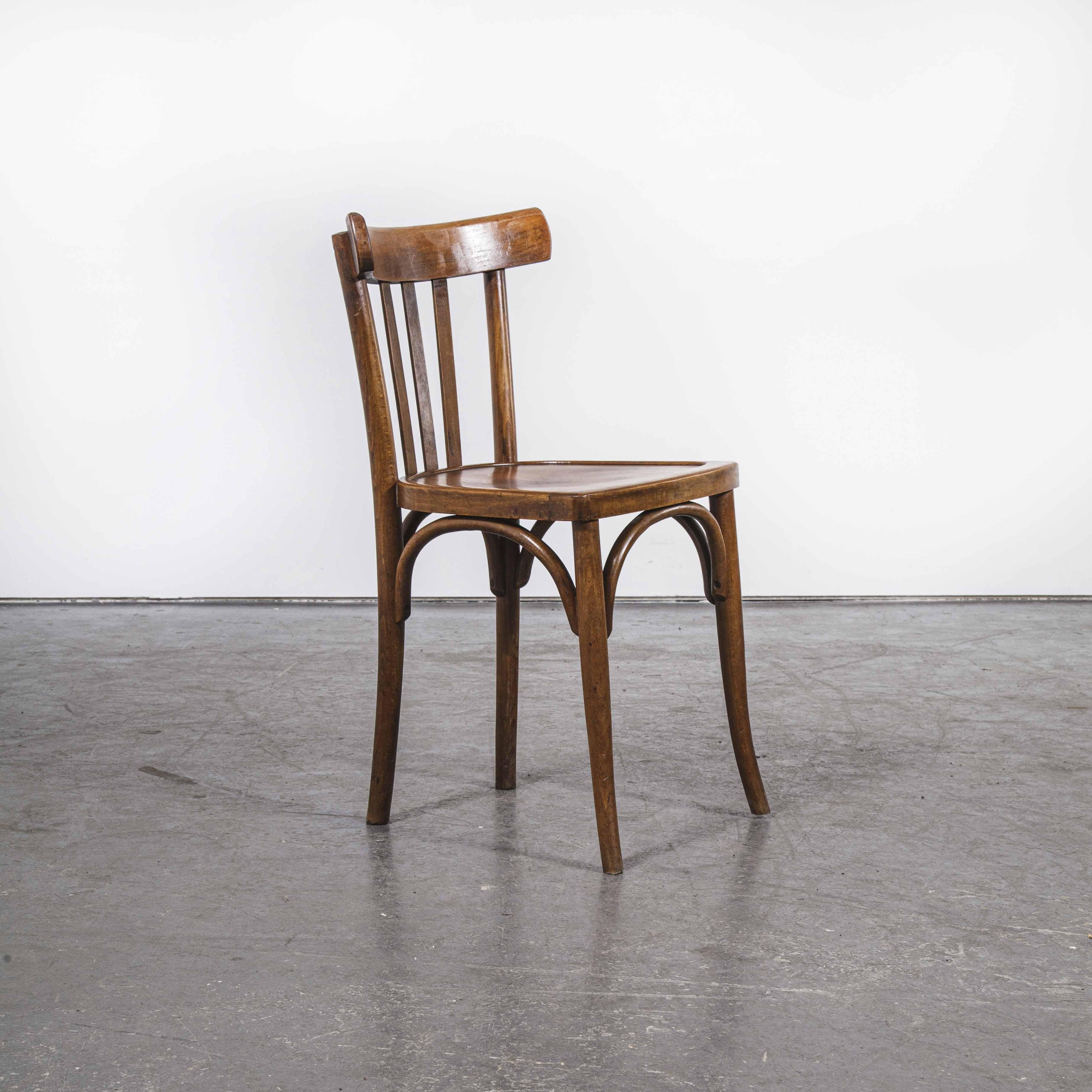 1950s Baumann Bentwood Bistro Dining Chair, Model 4 3