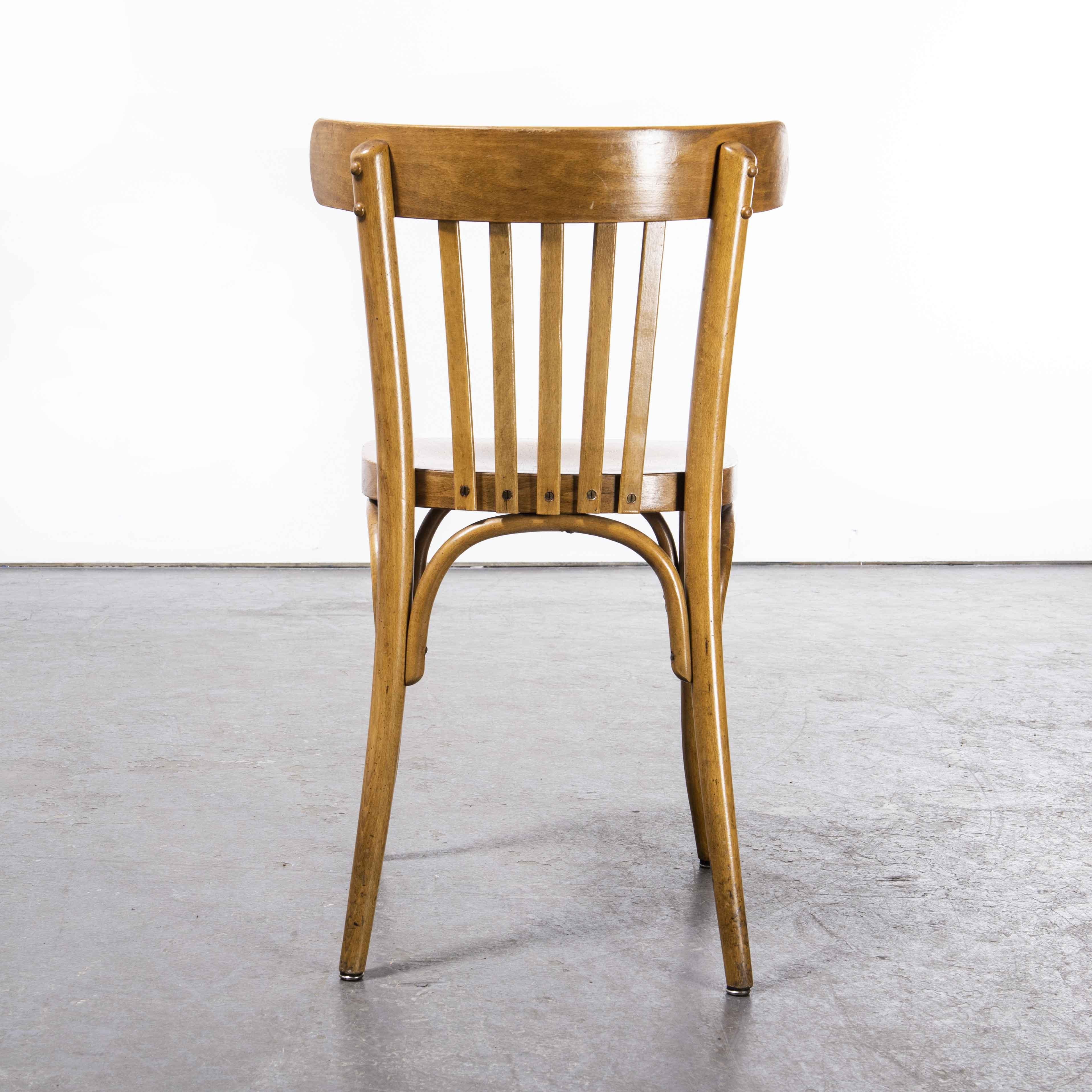 French 1950's Baumann Bentwood Bistro Dining Chair, Set of Eight 'Model 1362'