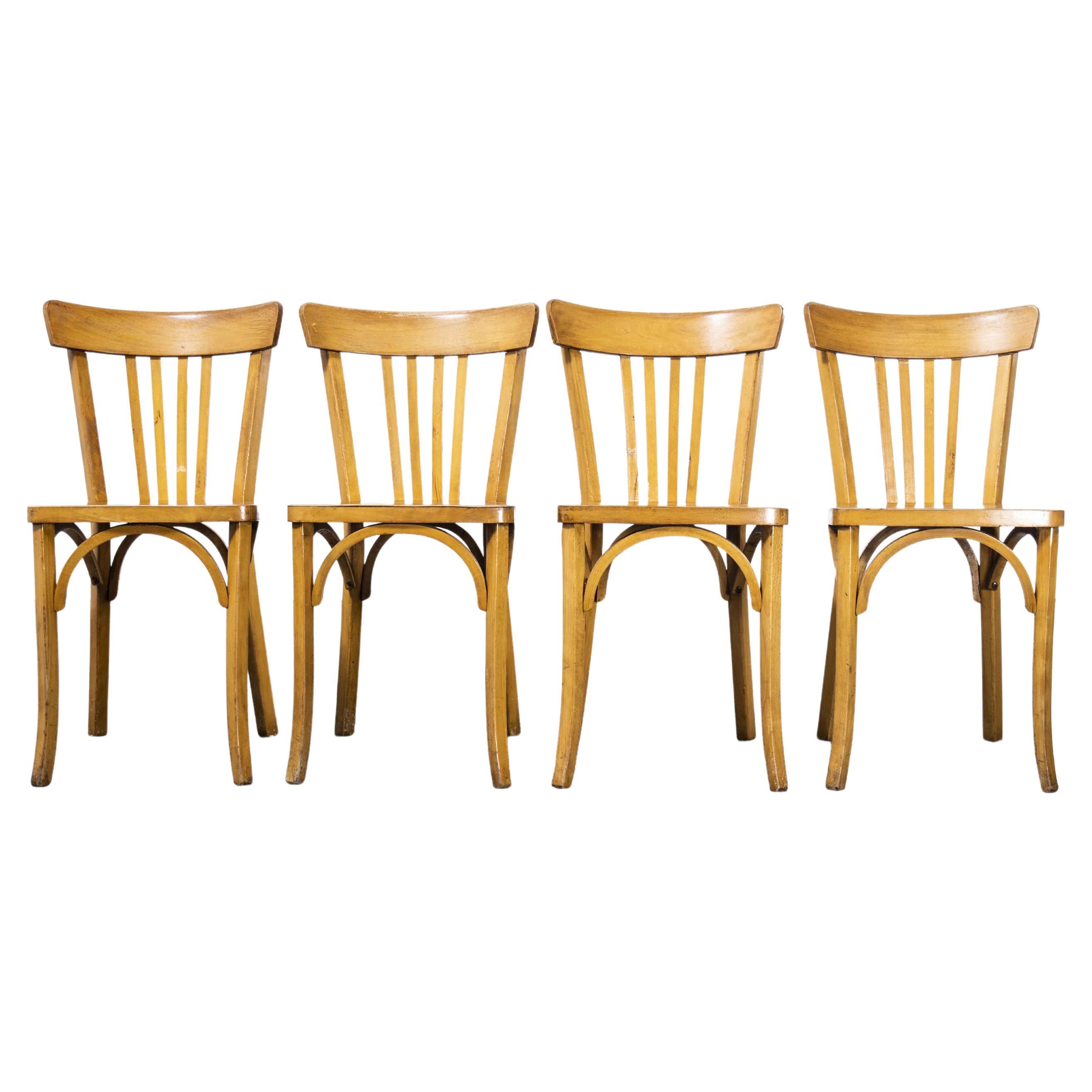 1950's Baumann Bentwood Bistro Dining Chair, Set of Four 'Model 1369'