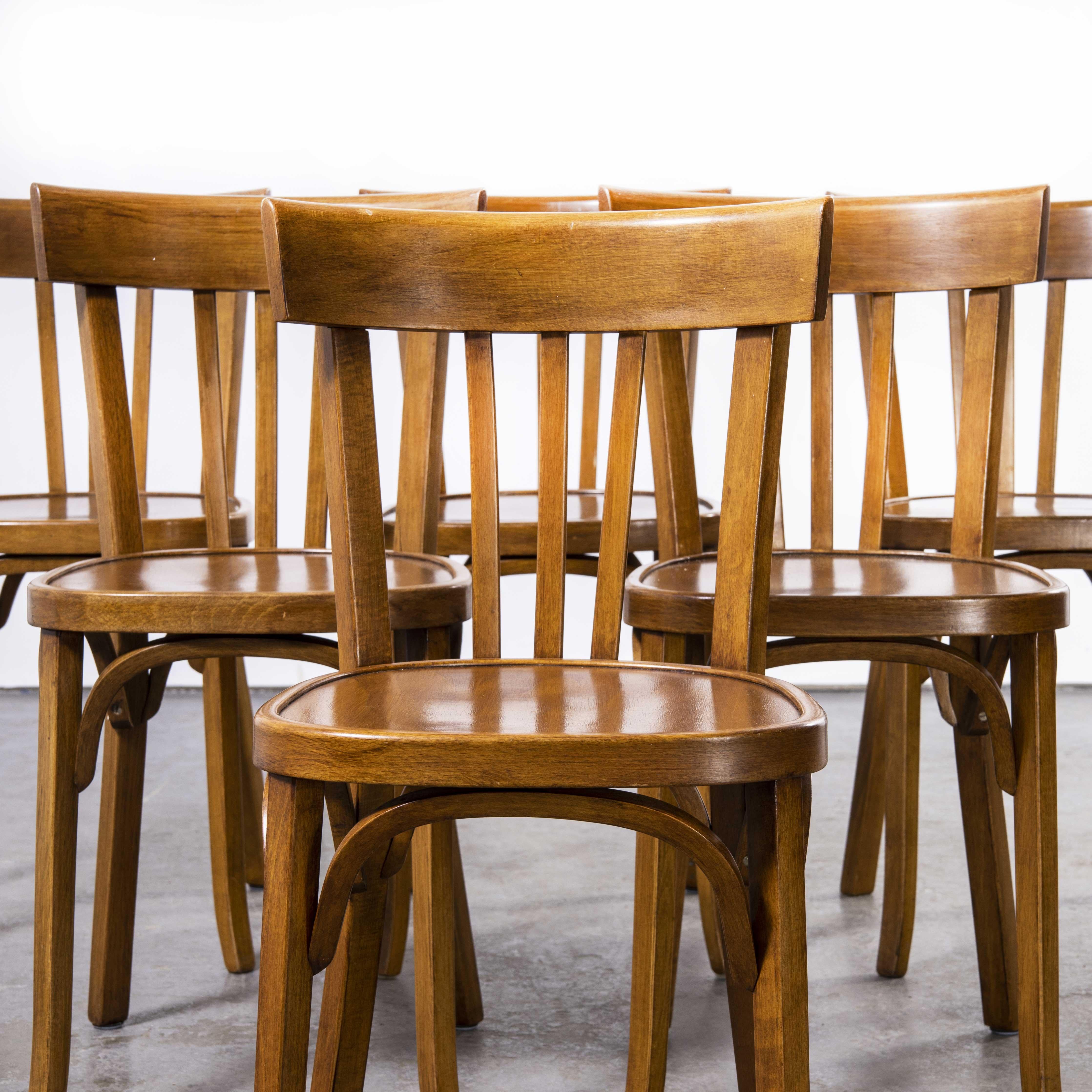 1950's Baumann Bentwood Bistro Dining Chair, Set of Six 'Model 1411' 5