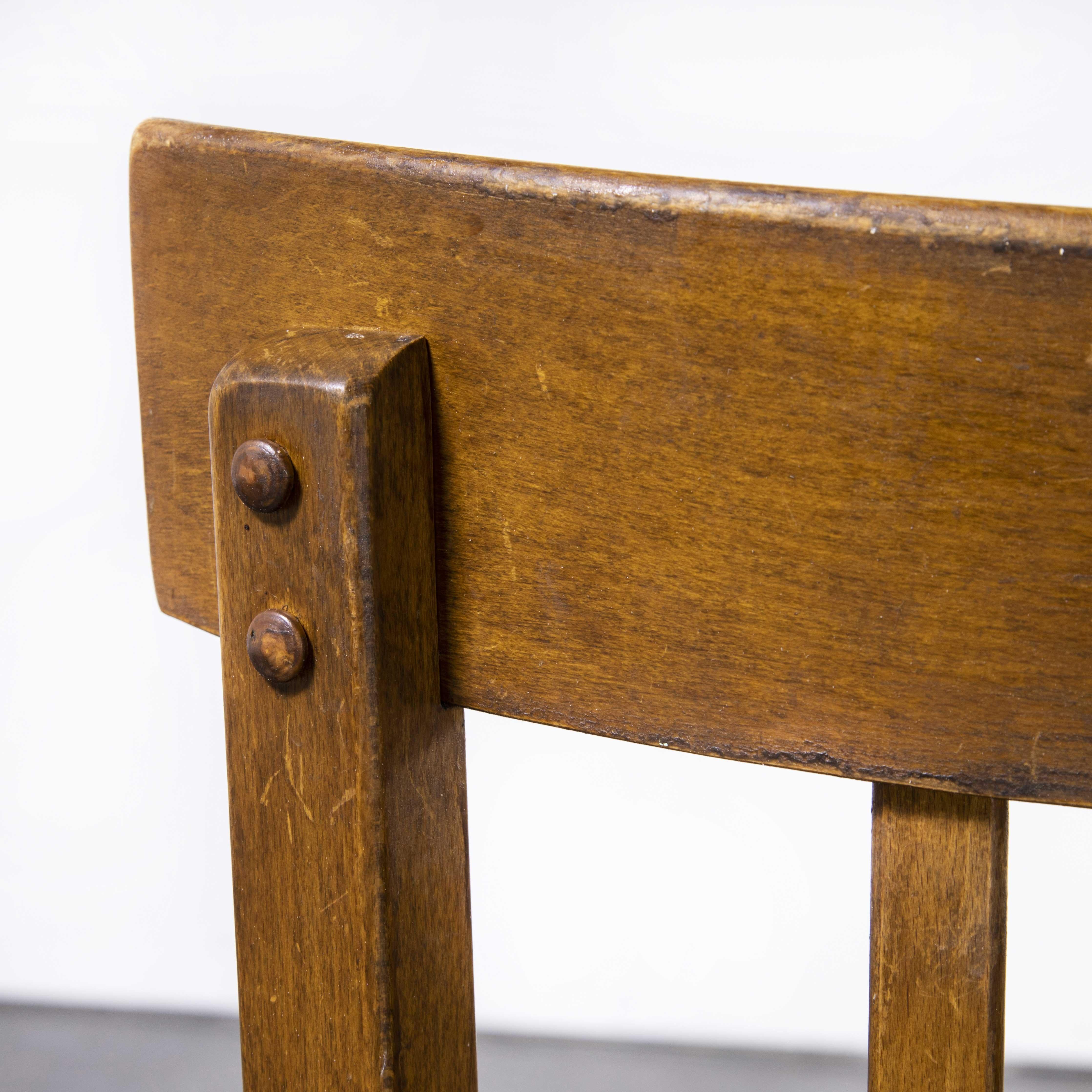 1950’s Baumann bentwood bistro dining chair – set of six (Model 1411)
1960’s Baumann bentwood bistro dining chair – set of six (Model 1411). Classic beech bistro chair made in France by the maker Joamin Baumann. Baumann is a slightly off the radar