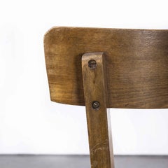 1950's Baumann Bentwood Bistro Dining Chair, Single Bar Back, Set of Six