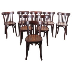 1950s Baumann Bentwood Bistro Dining Chair, Tonal, Set of Eight