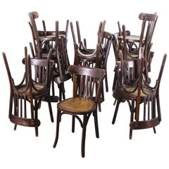 1950s Baumann Bentwood Bistro Dining Chair, Tonal, Set of Nineteen