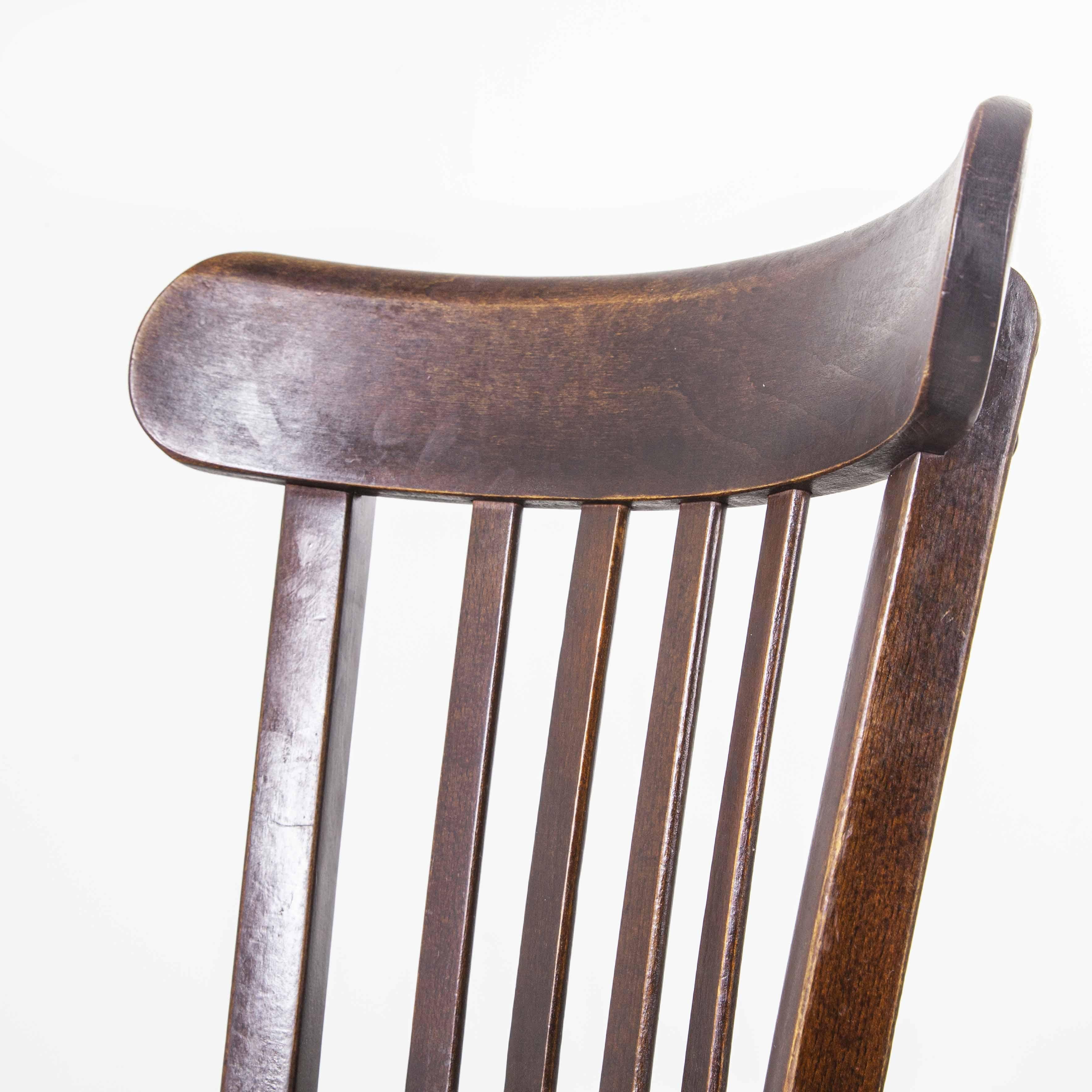 1950s Baumann Bentwood Bistro Dining Chair, Tonal, Set of Six 4