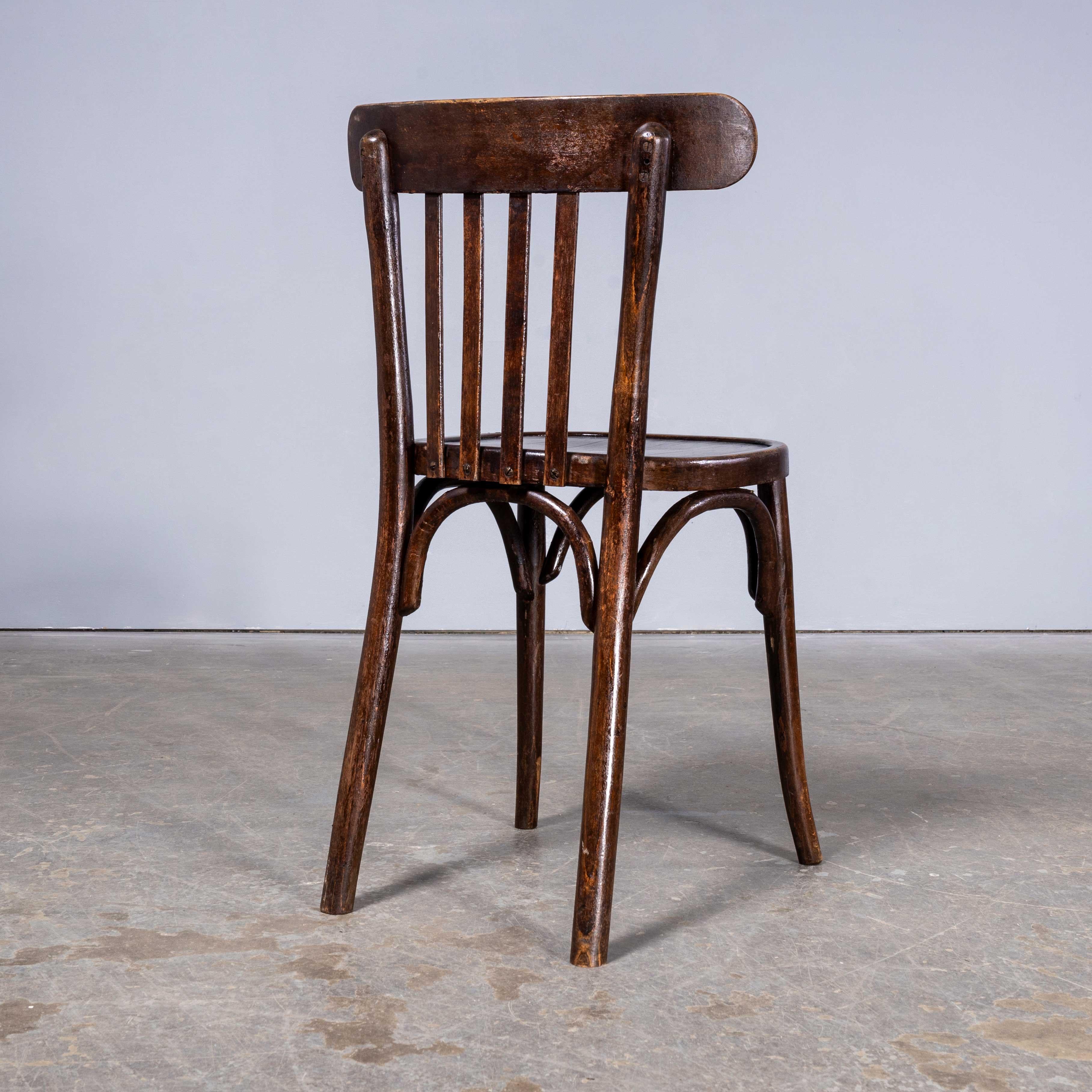 1950's Baumann Bentwood Classic Dark Walnut Bistro Dining Chair - Good Quantitie 7