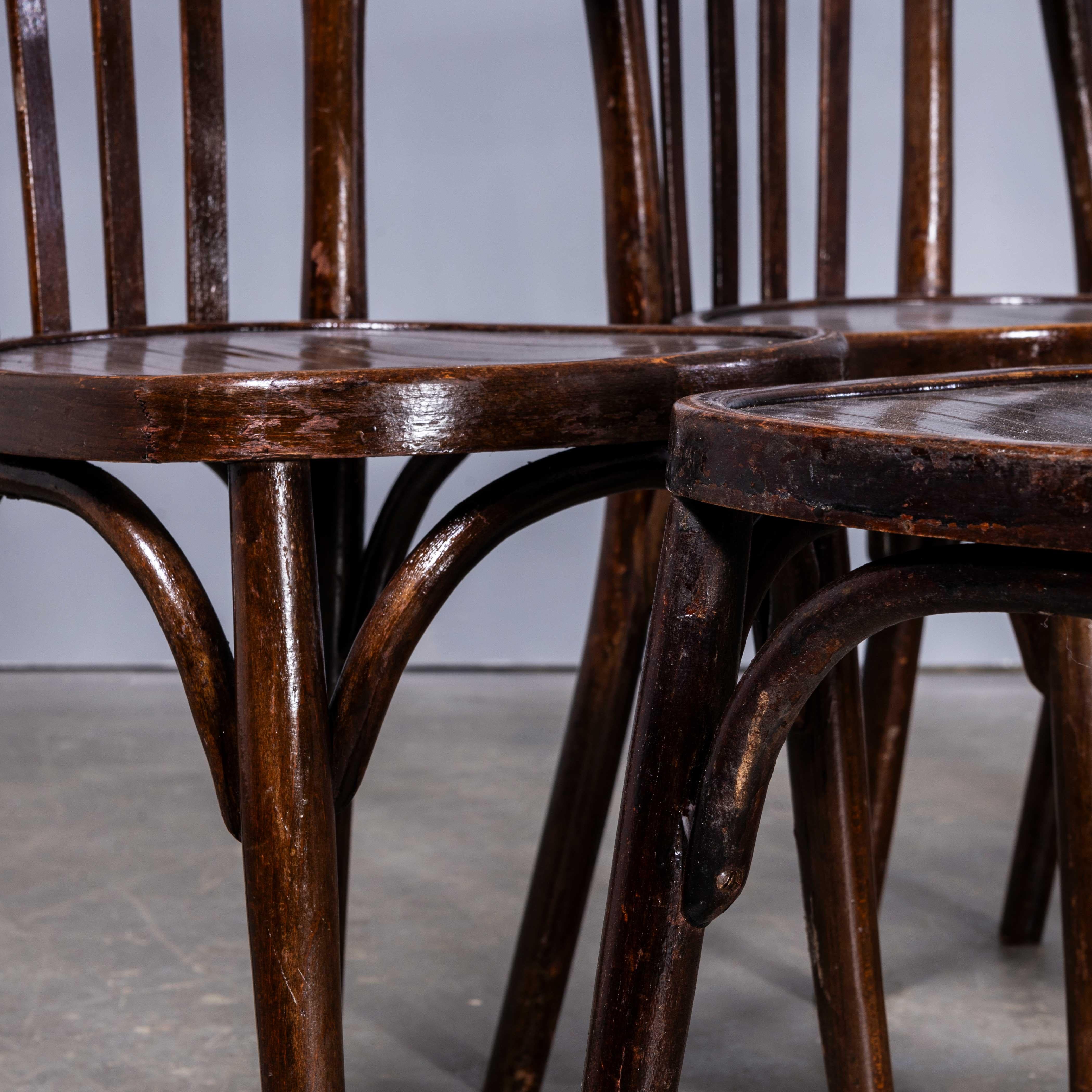 1950's Baumann Bentwood Classic Dark Walnut Bistro Dining Chair - Good Quantitie 2
