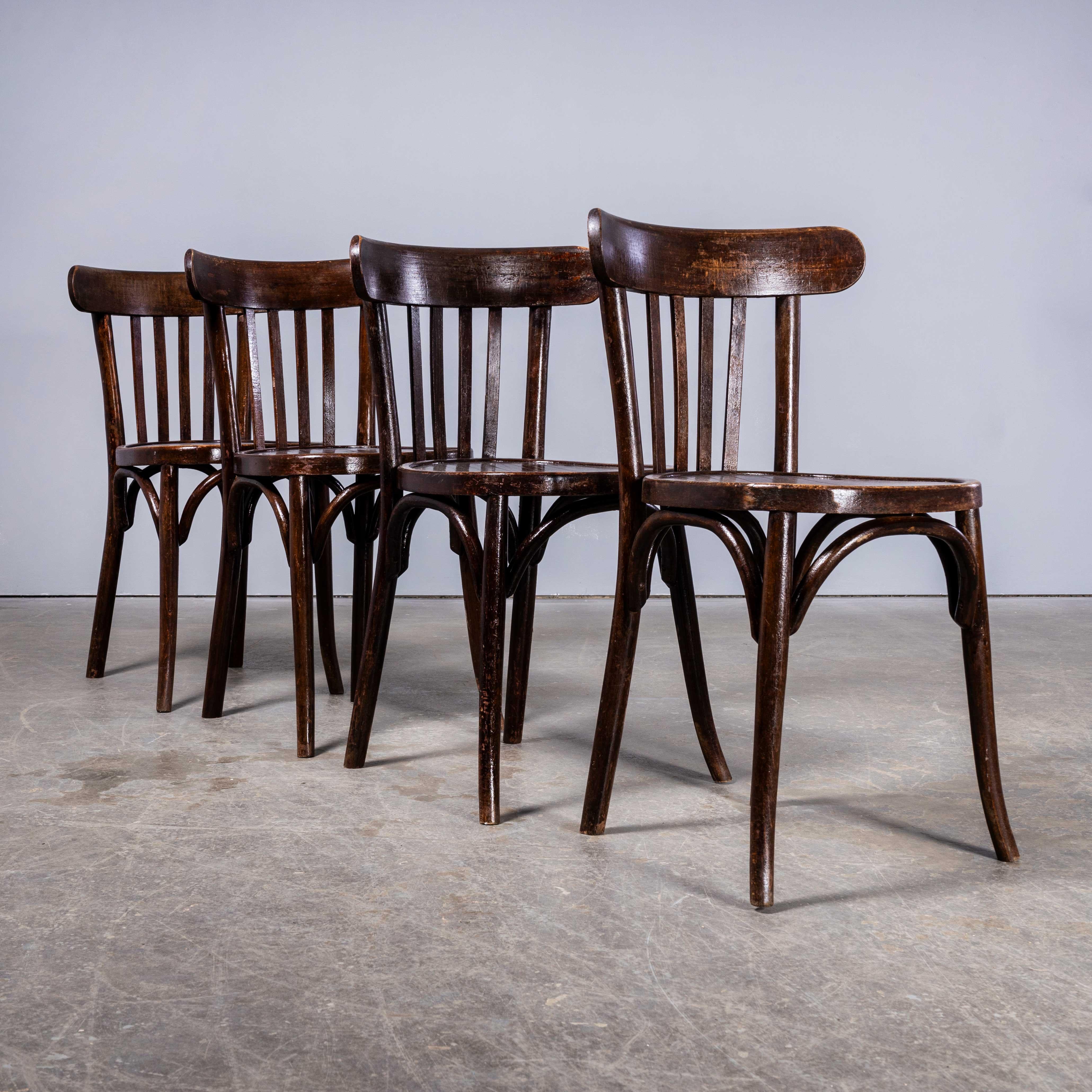 1950's Baumann Bentwood Classic Dark Walnut Bistro Dining Chair - Good Quantitie 3