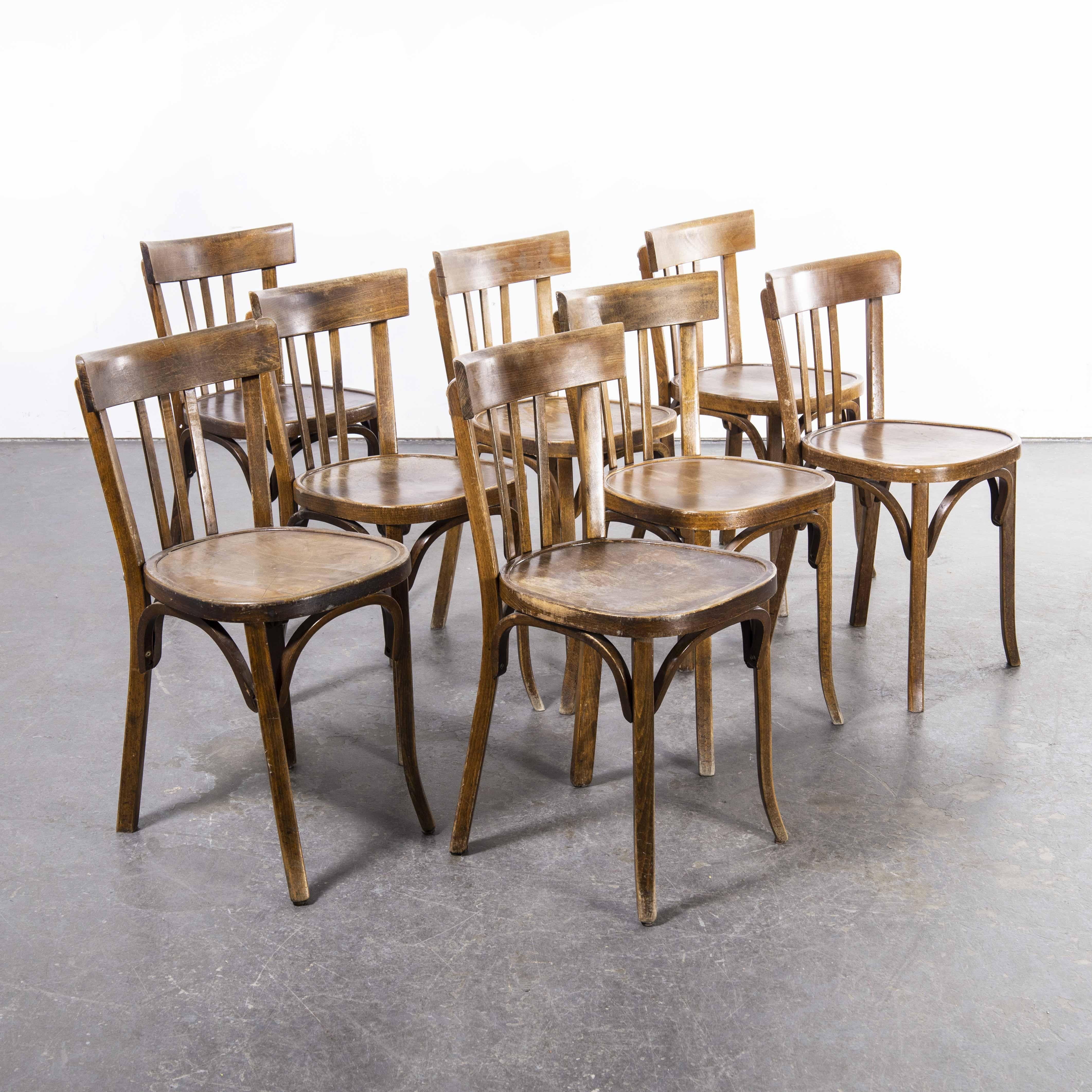 1950's Baumann Bentwood Classic Warm Oak Dining Chair - Set Of Eight 1