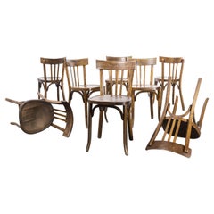 1950
s Baumann Bentwood Classic Warm Oak Dining Chair - Set Of Eight