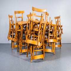 1950's Baumann Bentwood Honey Oak Bistro Dining Chair - Good Qty Available