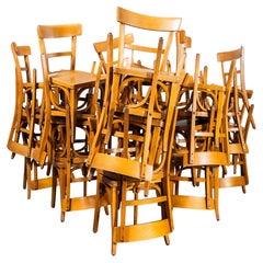 1950's Baumann Bentwood Honey Oak Bistro Dining Chair - Good Qty Available
