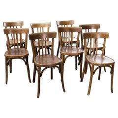 1950's Baumann Bentwood Light Walnut Bistro Dining Chair -  Set Of Eight