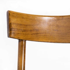 Chaise de salle à manger Baumann des années 1950 en bois cintré et noyer riche - Ensemble de quatre pièces