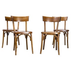1950's Baumann Bentwood Rich Walnut Dining Chair - Set of Four