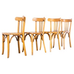 1950's Baumann Bentwood Tri Back Dining Chair - Honey - Set Of Four