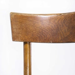1950's Baumann Bentwood Walnut Bistro Dining Chair, Set of Eight, Model 1647