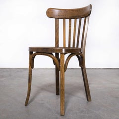 Chaise de salle à manger en noyer Baumann Bentwood des années 1950, ensemble de douze chaises