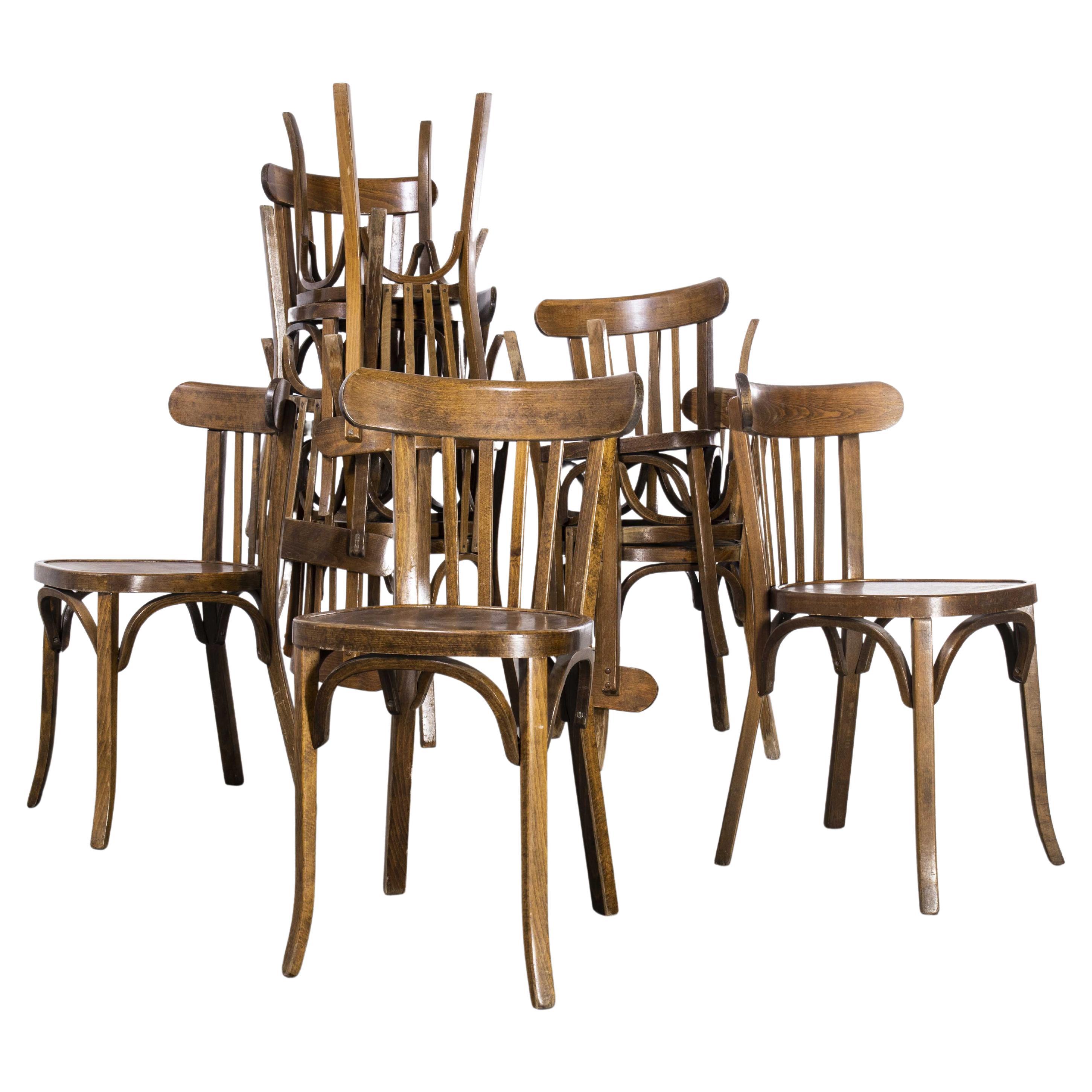 1950's Baumann Bentwood Walnut Dining Chair, Set of Twelve at 1stDibs
