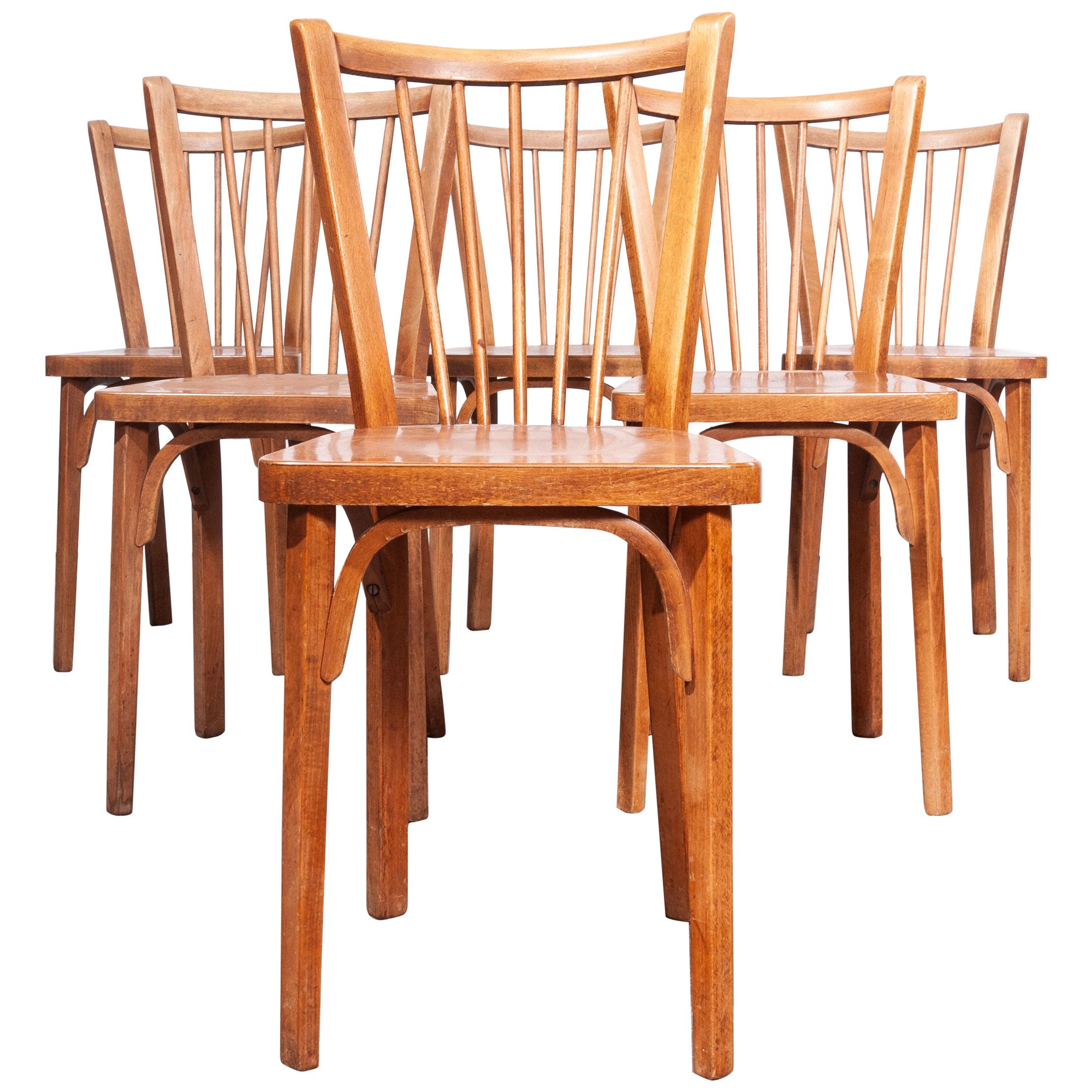1950s Baumann Bistro Dining Chairs, Set of Six