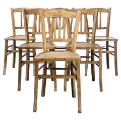 1950's Baumann Bleached Bentwood Café Dining Chair, Set of Six