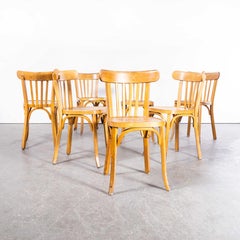 1950s Baumann Blonde Bentwood Café Dining Chair, Set of Seven